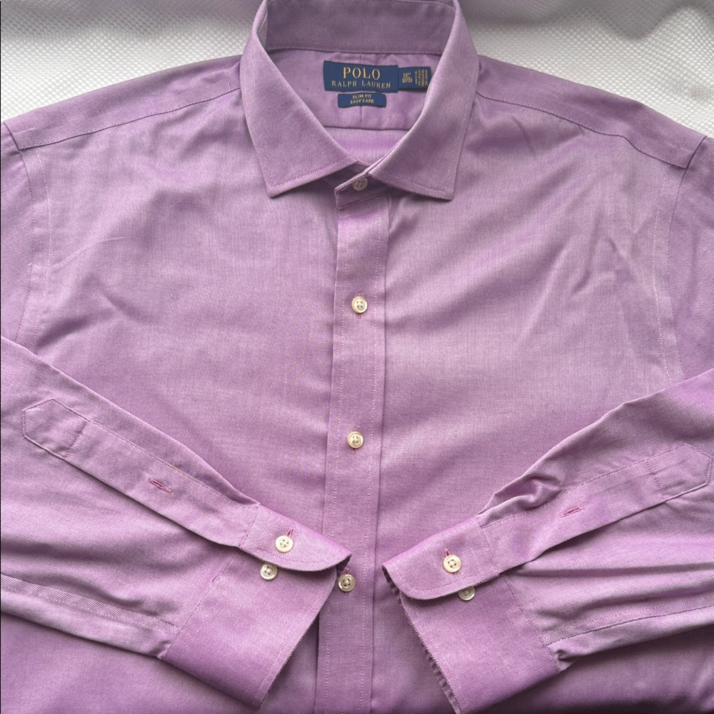 Polo by Ralph Lauren Men's Lavender Dress Shirt - 16-1/2 - 32/33